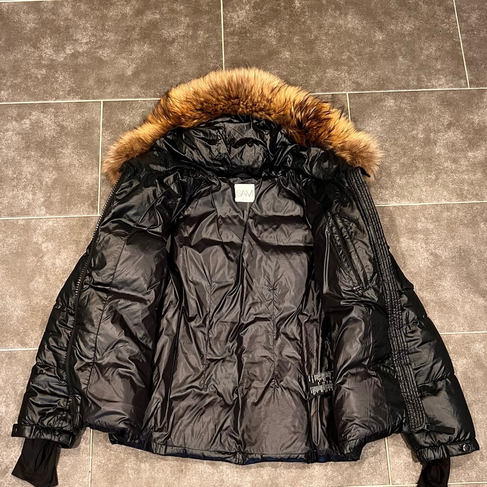 Sam. Jackets & Coats | Black Down Fur-Trimmed Puffer | Color: Black | Size: 4 - Picture 4 of 7